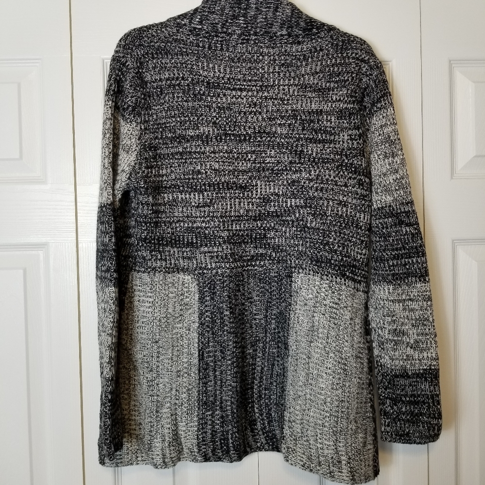 Carol Rose Cardigan Open Front Color Block Sweater - image 6